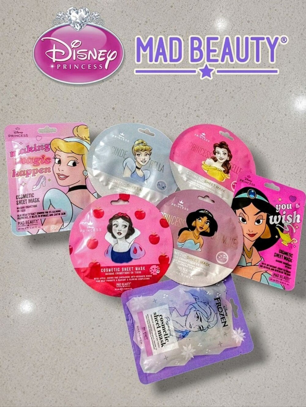7pc Mad Beauty Disney Princess Face Mask Bundle